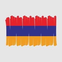 cepillo de bandera de armenia vector