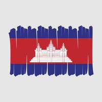 Cambodia Flag Brush vector