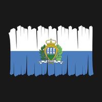 cepillo de bandera de san marino vector