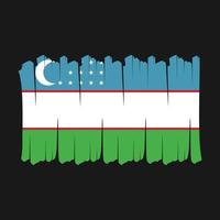 cepillo de bandera de uzbekistán vector