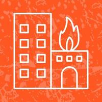 Unique Burning Building Vector Icon