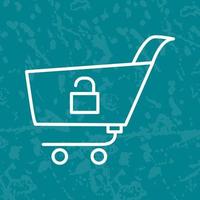 Unique Unlock Cart Vector Icon