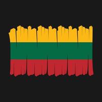 cepillo de bandera de lituania vector