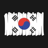 South Korea Flag Brush vector