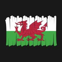 Wales Flag Brush vector