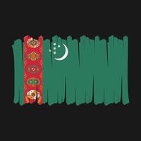 cepillo de bandera de turkmenistán vector