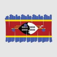 Swaziland Flag Brush vector