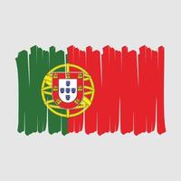 pincel de bandera de portugal vector