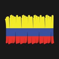 cepillo de bandera de colombia vector