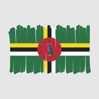 Dominica Flag Brush vector