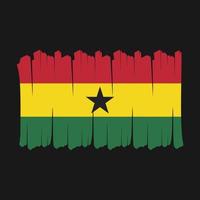 Ghana Flag Brush vector