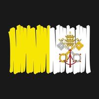 Vatican Flag Brush vector