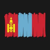 Mongolia Flag Brush vector