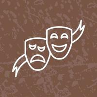 Theater Masks Vector Icon