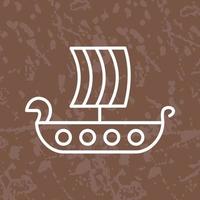 icono de vector de barco vikingo