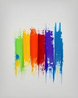 Colorful Paint on Wall Background photo