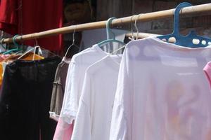 Clothesline on a hot sunny day photo