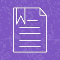 Unique Bookmarked Document Vector Icon