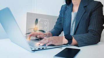 Quick checklist and clipboard task management, filling survey forms online photo