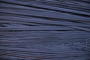 Pile of steel wire for construction work. Close-up. photo