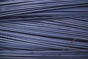 Steel wire in a construction site, close-up. Construction background photo