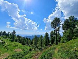 Beauty of nature sunny day in mountains photo