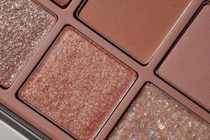 Glitter and matte eyeshadow macro photo