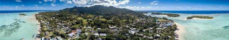 rarotonga polinesia isla cook paraíso tropical vista aérea foto