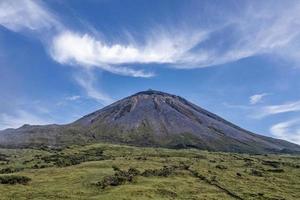 pico island azores volcano aerial view photo