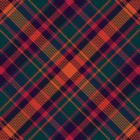 Tartan plaid pattern with dark color. vector