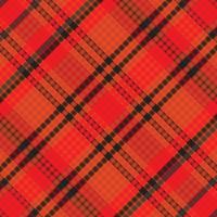 Tartan plaid pattern with dark color. vector
