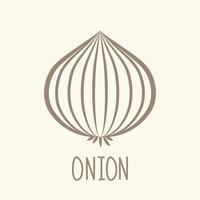 Onion vector. Onion logo design. Onion doodle symbol. vector