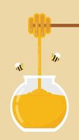 Honey stretch vector. Honey jar vector. free space for text. wallpaper. background. honey drop. vector