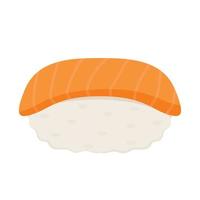 Sushi vector. Sushi on white background. Salmon Sushi vector. vector