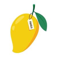 Mango vector. Mango on white background. logo design. Mango cartoon vector. vector