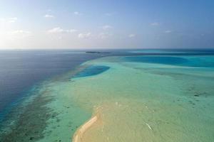 Maldives aerial view panorama landscape sandy beach photo