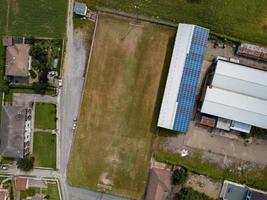 countryside soccer field aerial view panorama photo