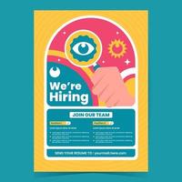 We are Hiring Poster Template vector