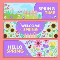 Spring Banner Template vector