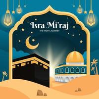 Isra Mi'raj the Night Journey vector