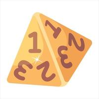 Trendy D4 Dice vector