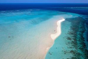 Maldives aerial view panorama landscape white sand beach photo