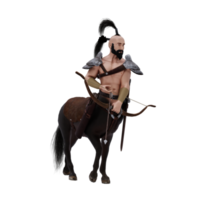 Centaur greek mythology creature half man half horse isolated model png