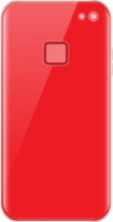 Modern back red touchscreen cellphone tablet smartphone isolated png