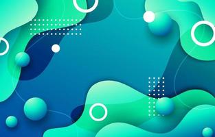 Blue and Green Combo Fluid Background vector