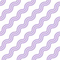 Minimalist wave pattern seamless wisteria color tone white background. vector