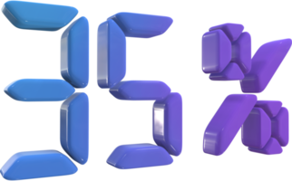 Discount thirty-five percentage 3D icon. png