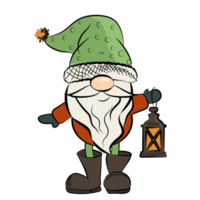 Cute gnome illustration png