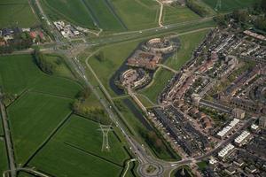 Amsetrdam area holland middle class channels houses aerial view photo