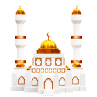 mezquita ramadhan kareem elemento 3d png